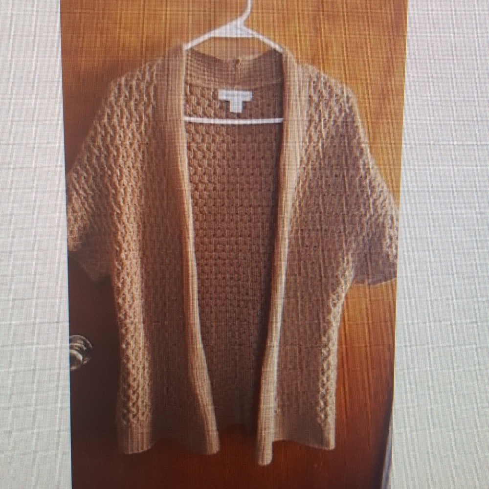 Coldwater Creek Camel Colored Knit Cardigan Sz M